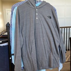 North Face lightweight Henley hoodie